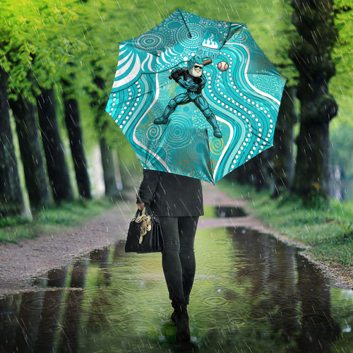 Brisbane Heat Umbrella Indigenous Dot Art Superhero Batter Tribal Pattern