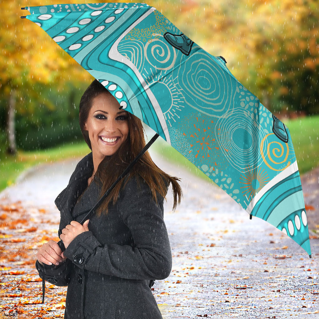 Brisbane Heat Umbrella Indigenous Dot Art Superhero Batter Tribal Pattern