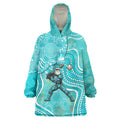 Brisbane Heat Wearable Blanket Hoodie Indigenous Dot Art Superhero Batter Tribal Pattern