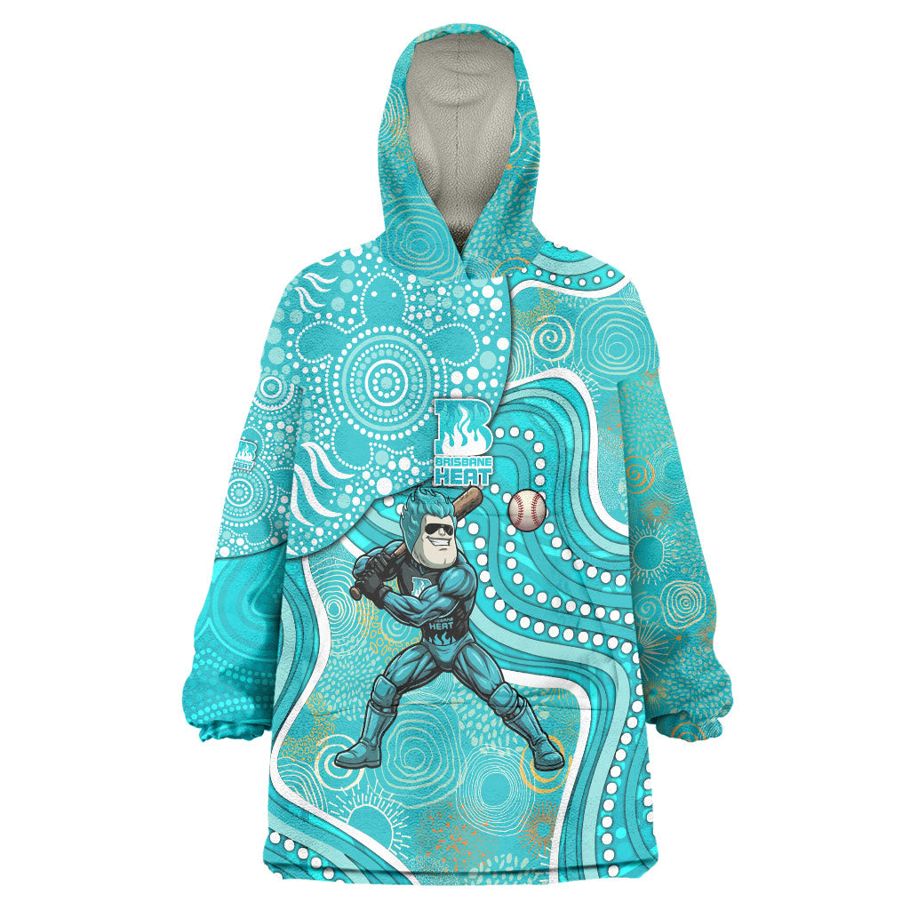 Brisbane Heat Wearable Blanket Hoodie Indigenous Dot Art Superhero Batter Tribal Pattern