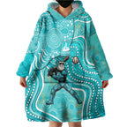 Brisbane Heat Wearable Blanket Hoodie Indigenous Dot Art Superhero Batter Tribal Pattern