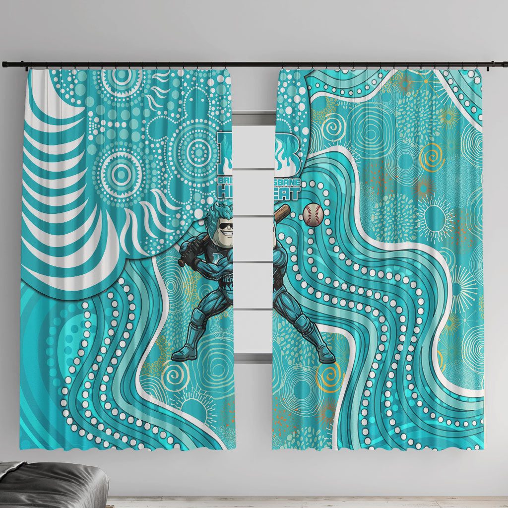 Brisbane Heat Window Curtain Indigenous Dot Art Superhero Batter Tribal Pattern
