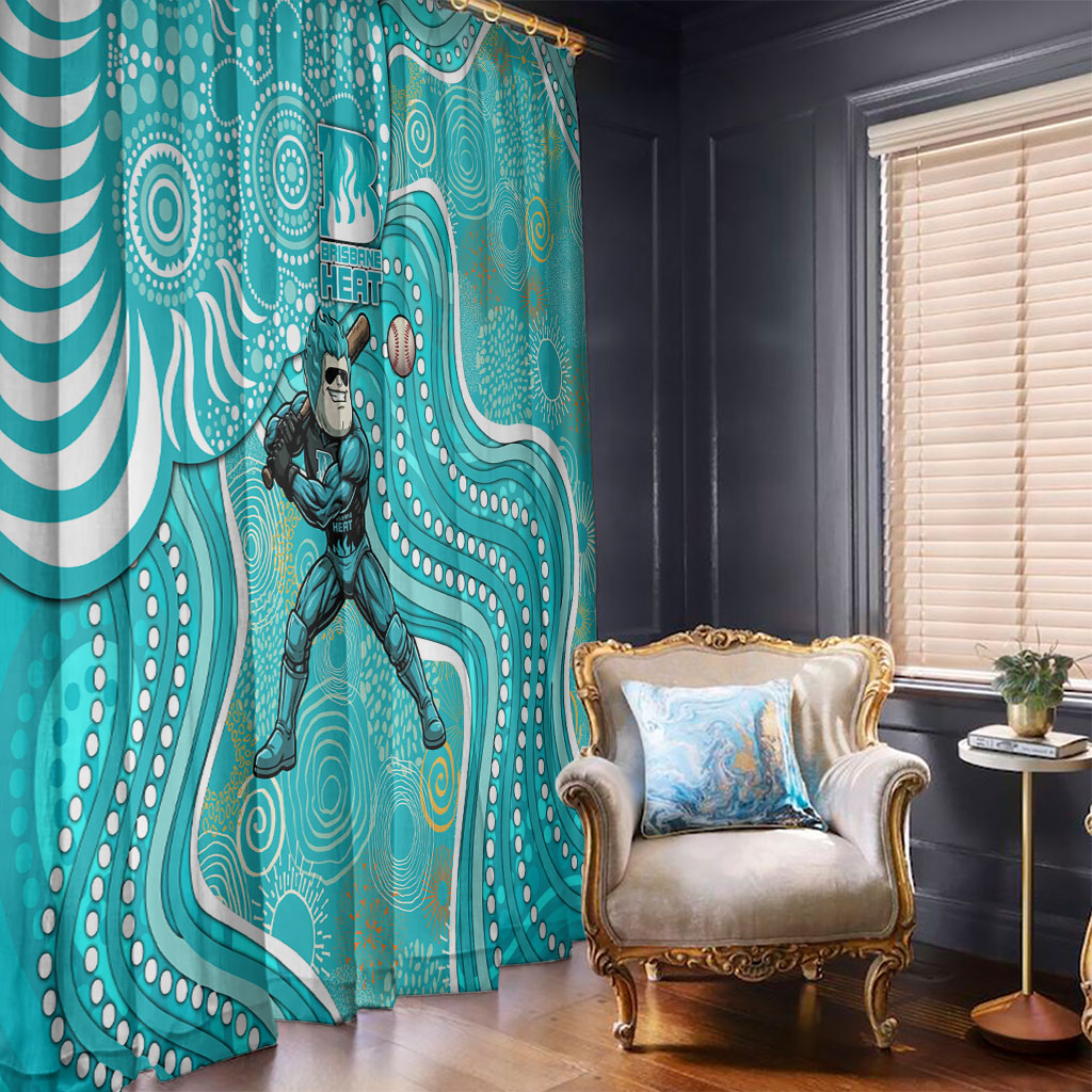 Brisbane Heat Window Curtain Indigenous Dot Art Superhero Batter Tribal Pattern
