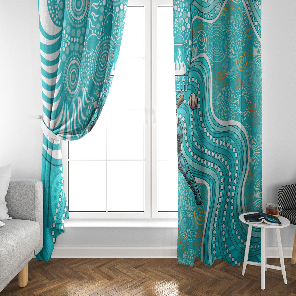 Brisbane Heat Window Curtain Indigenous Dot Art Superhero Batter Tribal Pattern