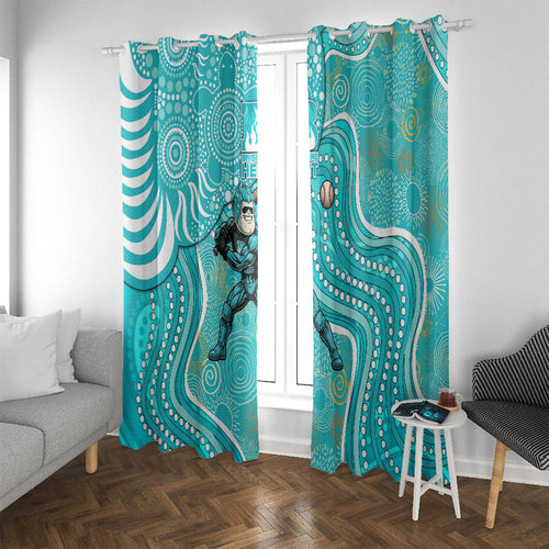 Brisbane Heat Window Curtain Indigenous Dot Art Superhero Batter Tribal Pattern