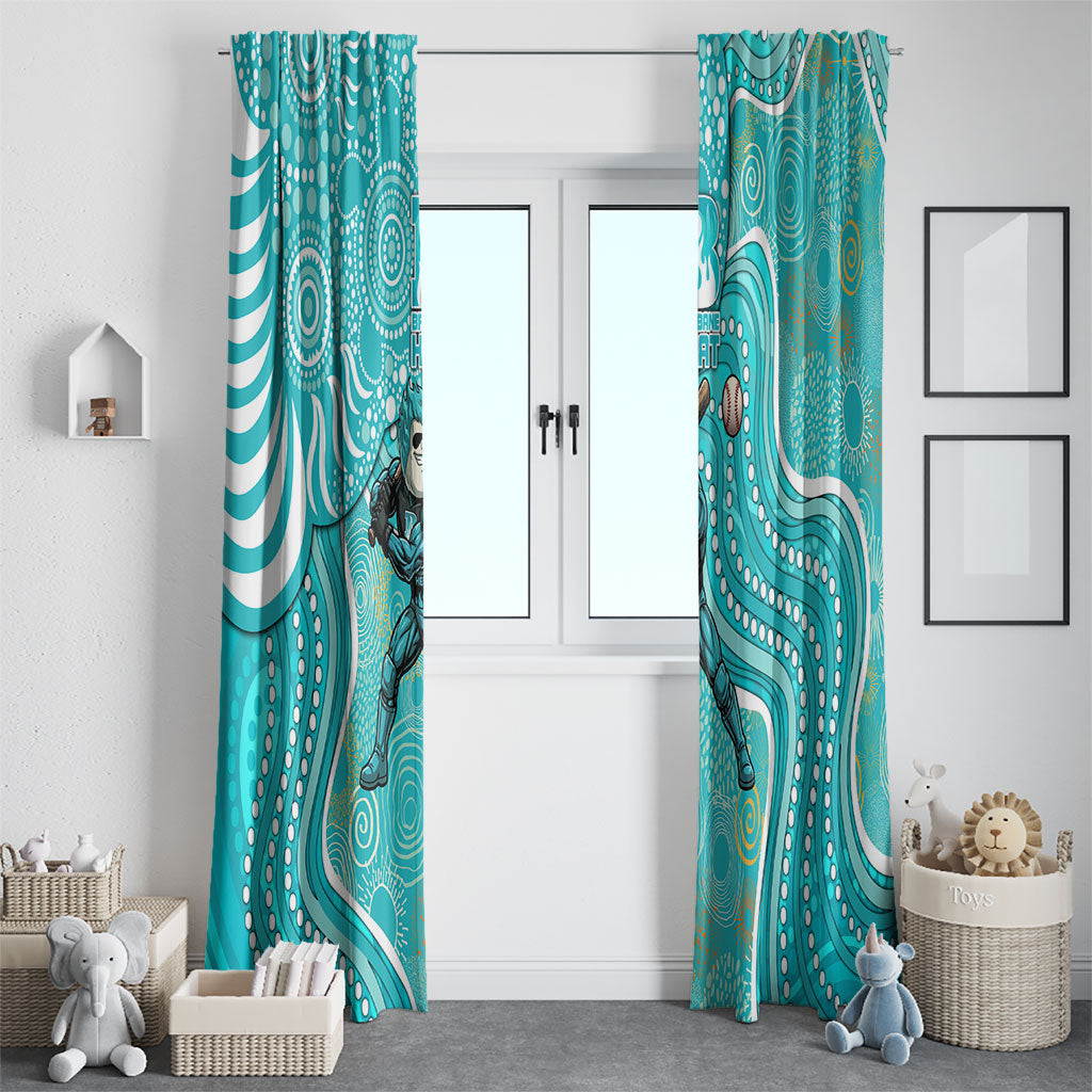 Brisbane Heat Window Curtain Indigenous Dot Art Superhero Batter Tribal Pattern