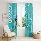 Brisbane Heat Window Curtain Indigenous Dot Art Superhero Batter Tribal Pattern