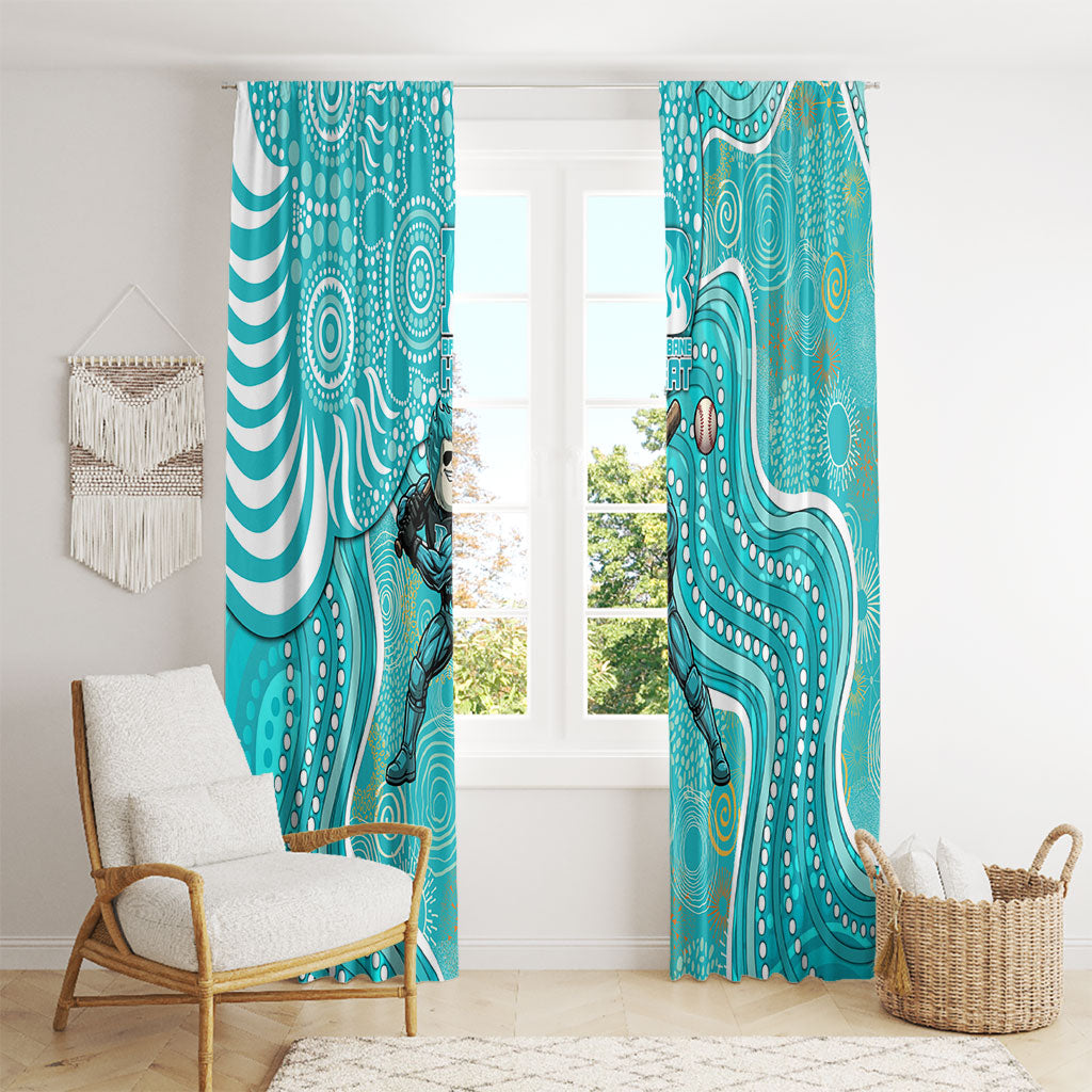 Brisbane Heat Window Curtain Indigenous Dot Art Superhero Batter Tribal Pattern