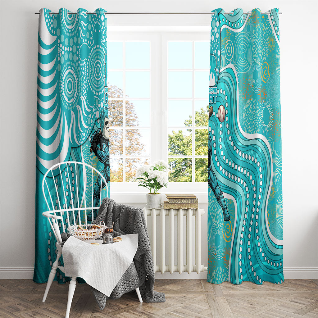 Brisbane Heat Window Curtain Indigenous Dot Art Superhero Batter Tribal Pattern