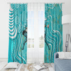 Brisbane Heat Window Curtain Indigenous Dot Art Superhero Batter Tribal Pattern