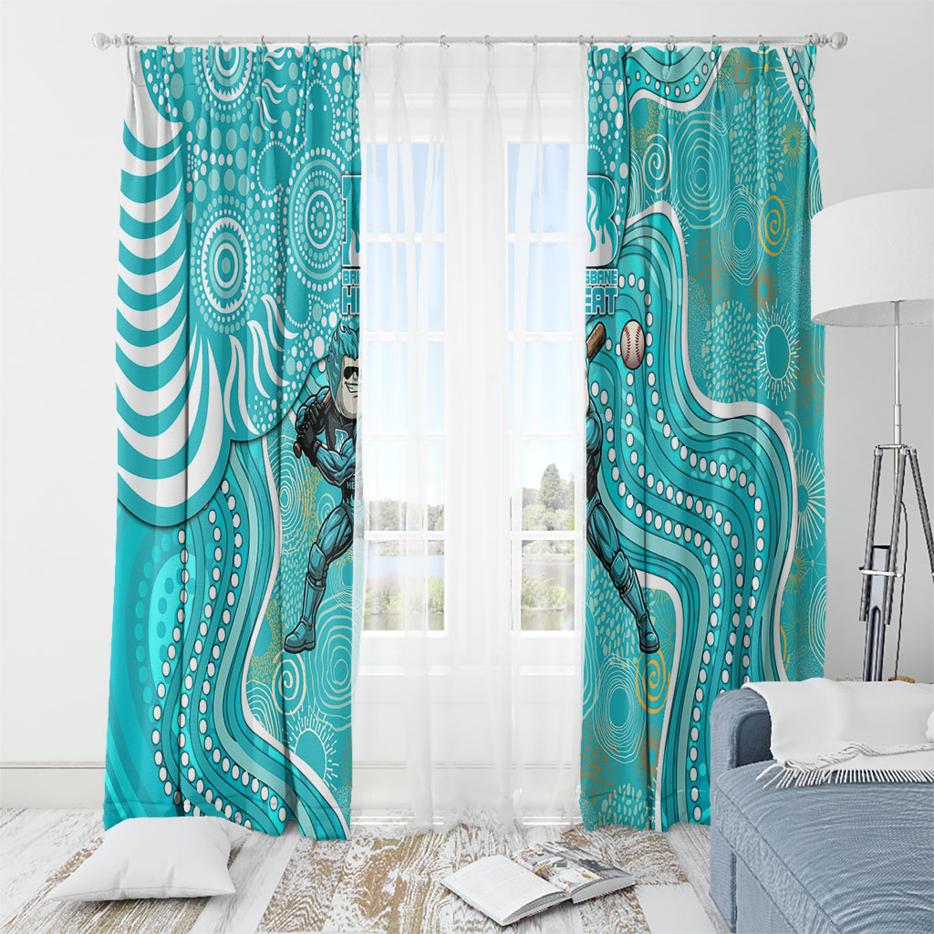 Brisbane Heat Window Curtain Indigenous Dot Art Superhero Batter Tribal Pattern