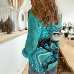 Brisbane Heat Women Casual Shirt Indigenous Dot Art Superhero Batter Tribal Pattern