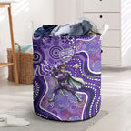 Hobart Hurricanes Laundry Basket Indigenous Dot Art Superhero Batter Tribal Pattern