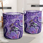 Hobart Hurricanes Laundry Basket Indigenous Dot Art Superhero Batter Tribal Pattern