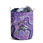 Hobart Hurricanes Laundry Basket Indigenous Dot Art Superhero Batter Tribal Pattern