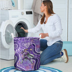 Hobart Hurricanes Laundry Basket Indigenous Dot Art Superhero Batter Tribal Pattern