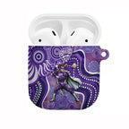 Hobart Hurricanes AirPods Case Indigenous Dot Art Superhero Batter Tribal Pattern