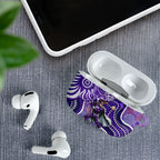 Hobart Hurricanes AirPods Case Indigenous Dot Art Superhero Batter Tribal Pattern