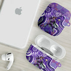 Hobart Hurricanes AirPods Case Indigenous Dot Art Superhero Batter Tribal Pattern