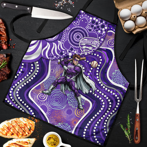 Hobart Hurricanes Apron Indigenous Dot Art Superhero Batter Tribal Pattern