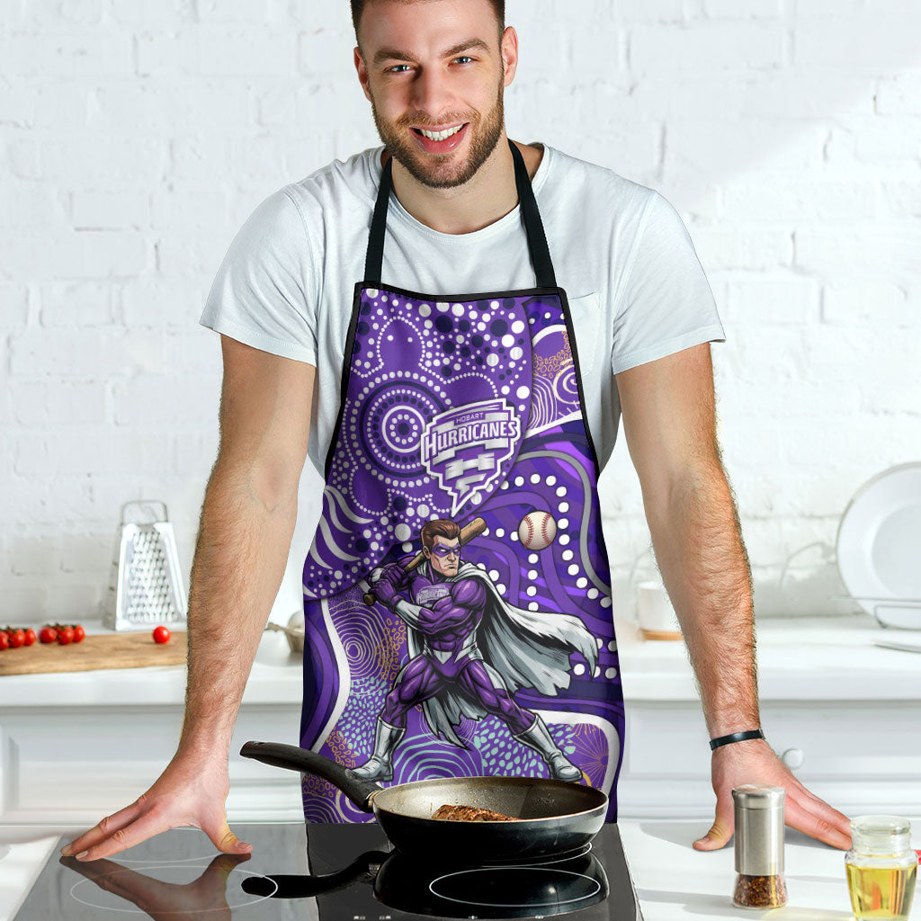 Hobart Hurricanes Apron Indigenous Dot Art Superhero Batter Tribal Pattern