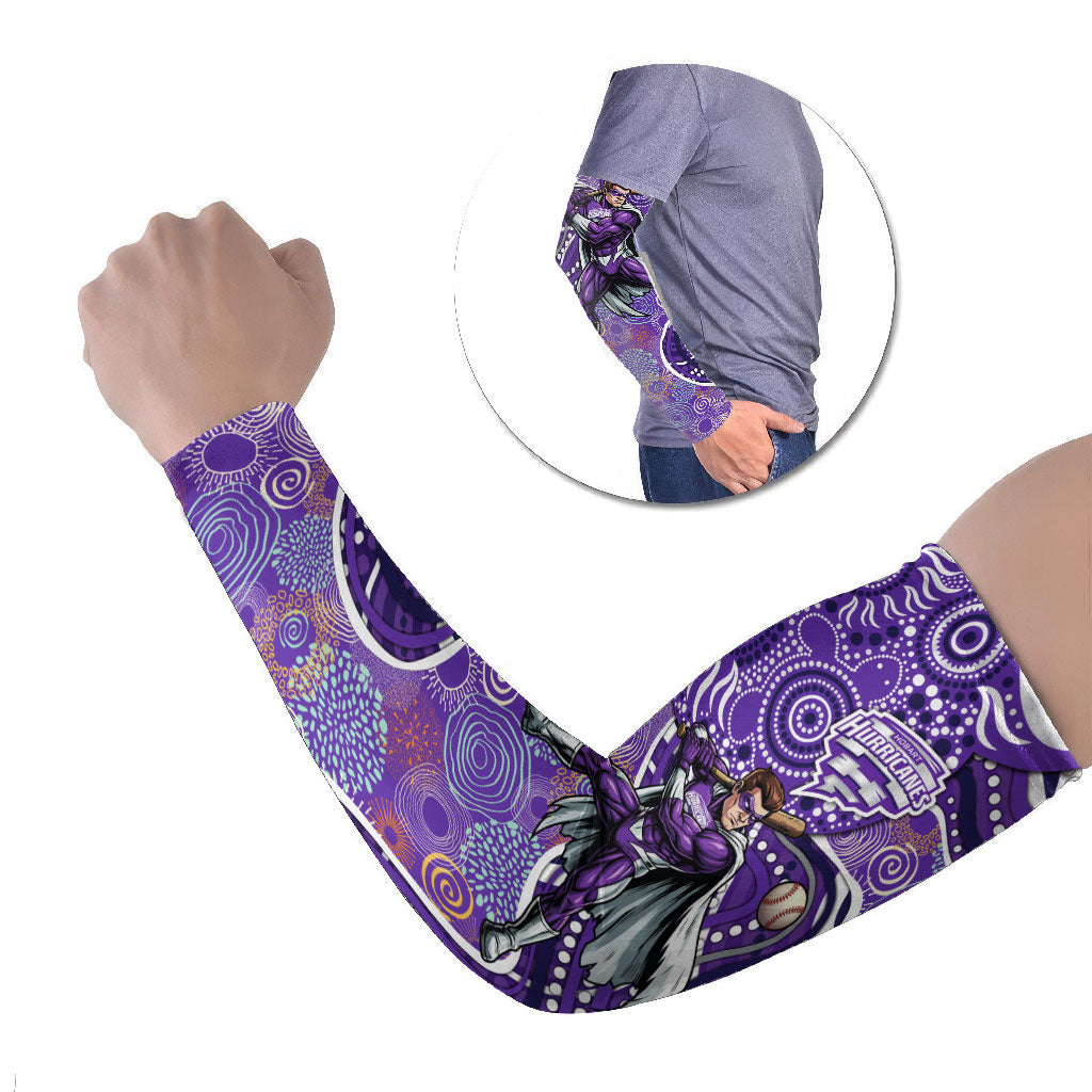 Hobart Hurricanes Arm Sleeves Indigenous Dot Art Superhero Batter Tribal Pattern