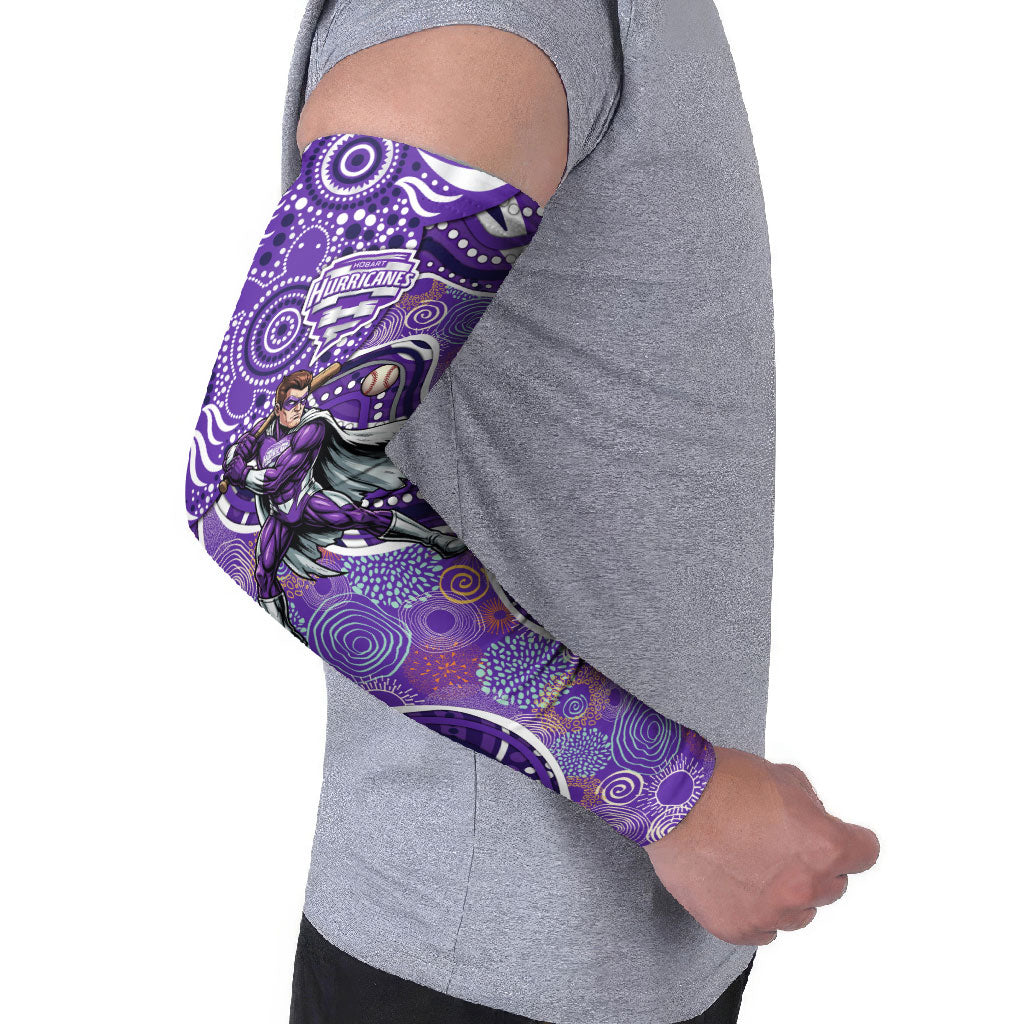 Hobart Hurricanes Arm Sleeves Indigenous Dot Art Superhero Batter Tribal Pattern