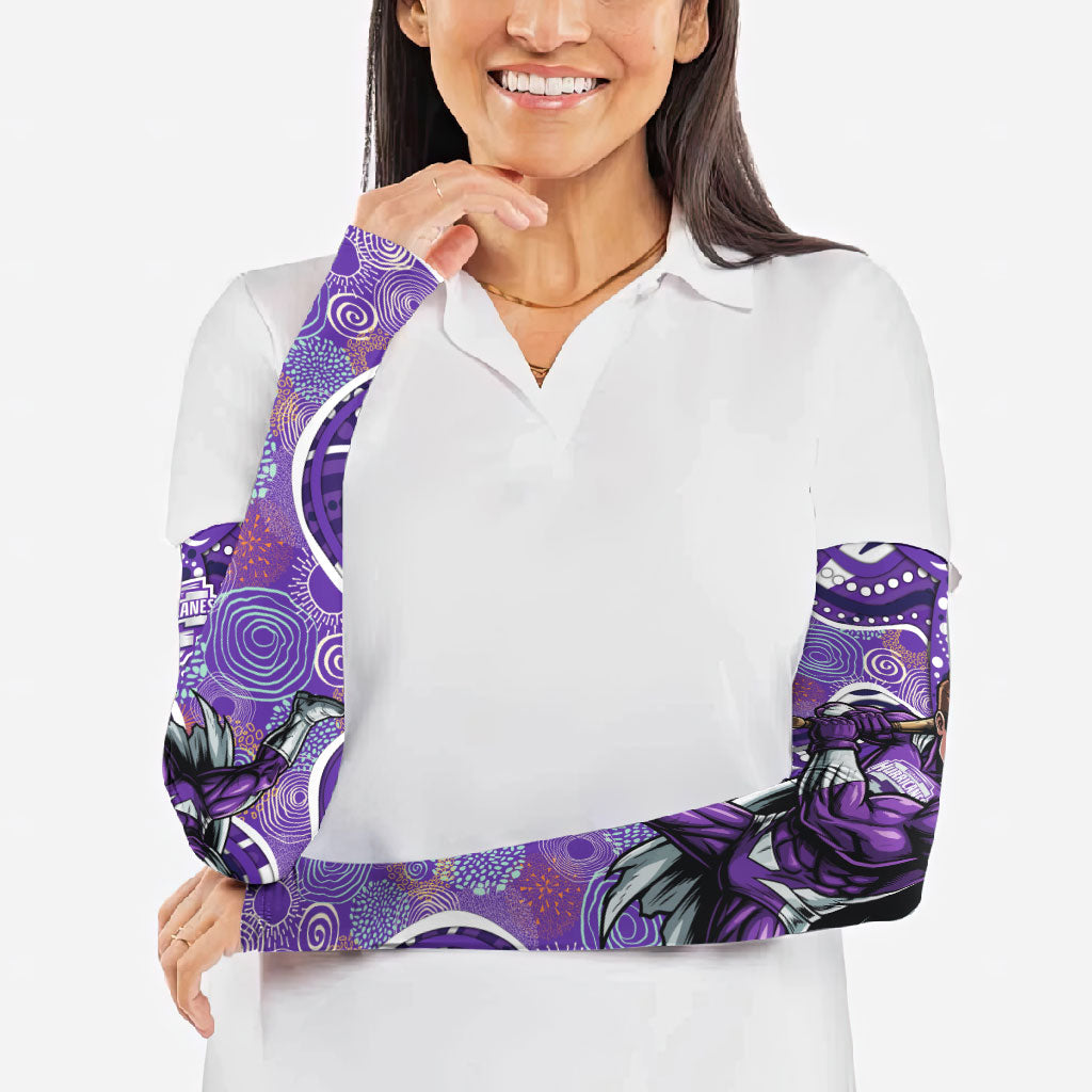 Hobart Hurricanes Arm Sleeves Indigenous Dot Art Superhero Batter Tribal Pattern
