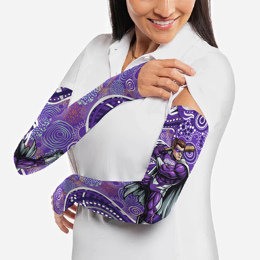 Hobart Hurricanes Arm Sleeves Indigenous Dot Art Superhero Batter Tribal Pattern