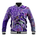 Hobart Hurricanes Baseball Jacket Indigenous Dot Art Superhero Batter Tribal Pattern