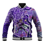 Hobart Hurricanes Baseball Jacket Indigenous Dot Art Superhero Batter Tribal Pattern