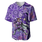 Hobart Hurricanes Baseball Jersey Indigenous Dot Art Superhero Batter Tribal Pattern