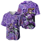 Hobart Hurricanes Baseball Jersey Indigenous Dot Art Superhero Batter Tribal Pattern