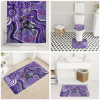 Hobart Hurricanes Bathroom Set Indigenous Dot Art Superhero Batter Tribal Pattern