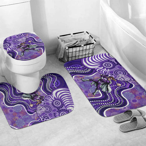 Hobart Hurricanes Bathroom Set Indigenous Dot Art Superhero Batter Tribal Pattern