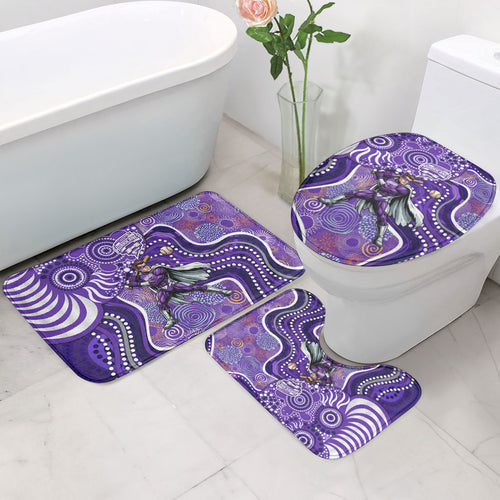 Hobart Hurricanes Bathroom Set Indigenous Dot Art Superhero Batter Tribal Pattern