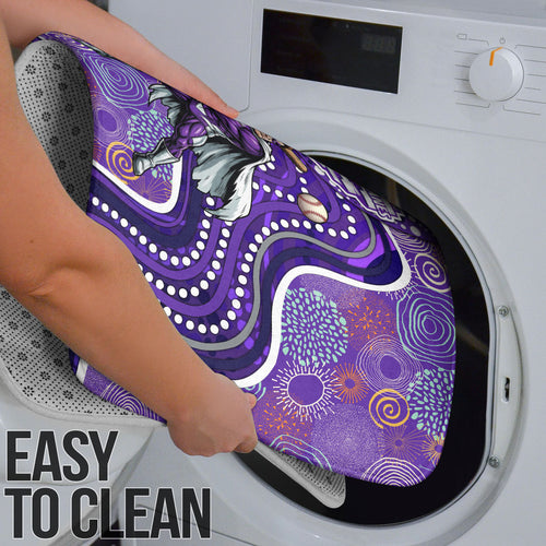 Hobart Hurricanes Bathroom Set Indigenous Dot Art Superhero Batter Tribal Pattern
