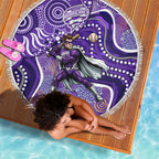 Hobart Hurricanes Beach Blanket Indigenous Dot Art Superhero Batter Tribal Pattern