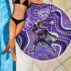 Hobart Hurricanes Beach Blanket Indigenous Dot Art Superhero Batter Tribal Pattern