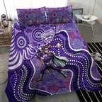 Hobart Hurricanes Bedding Set Indigenous Dot Art Superhero Batter Tribal Pattern
