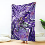 Hobart Hurricanes Blanket Indigenous Dot Art Superhero Batter Tribal Pattern