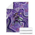 Hobart Hurricanes Blanket Indigenous Dot Art Superhero Batter Tribal Pattern