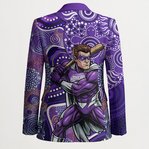 Hobart Hurricanes Blazer Indigenous Dot Art Superhero Batter Tribal Pattern