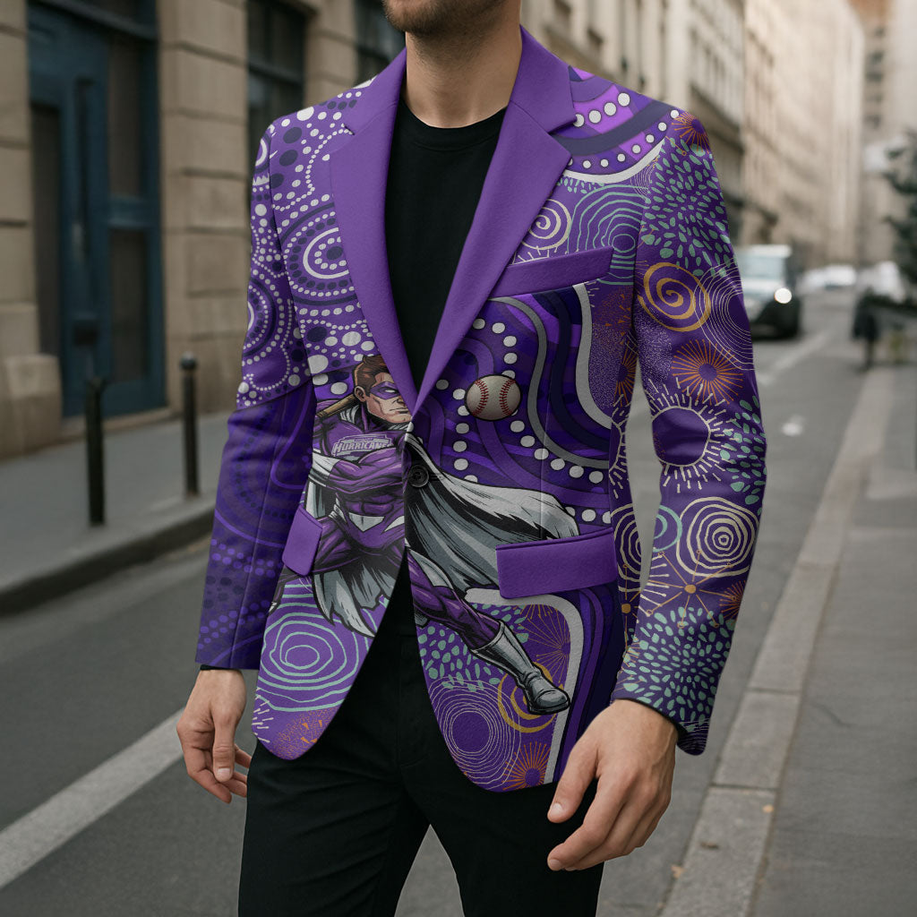 Hobart Hurricanes Blazer Indigenous Dot Art Superhero Batter Tribal Pattern