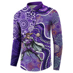Hobart Hurricanes Button Sweatshirt Indigenous Dot Art Superhero Batter Tribal Pattern