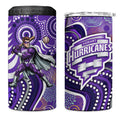 Hobart Hurricanes 4 in 1 Can Cooler Tumbler Indigenous Dot Art Superhero Batter Tribal Pattern