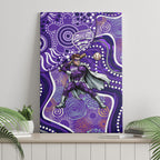 Hobart Hurricanes Canvas Wall Art Indigenous Dot Art Superhero Batter Tribal Pattern
