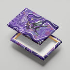 Hobart Hurricanes Canvas Wall Art Indigenous Dot Art Superhero Batter Tribal Pattern