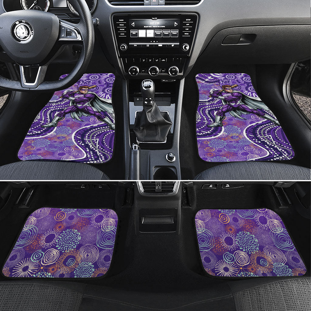 Hobart Hurricanes Car Mats Indigenous Dot Art Superhero Batter Tribal Pattern