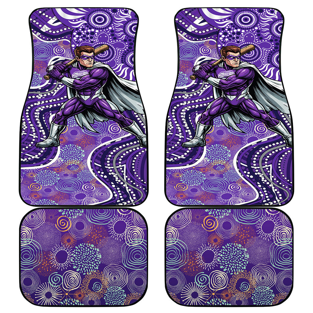 Hobart Hurricanes Car Mats Indigenous Dot Art Superhero Batter Tribal Pattern